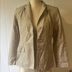 Women’s Tan Blazer with Button Closure